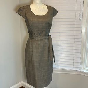 Calvin Klein Fitted Plaid Dress